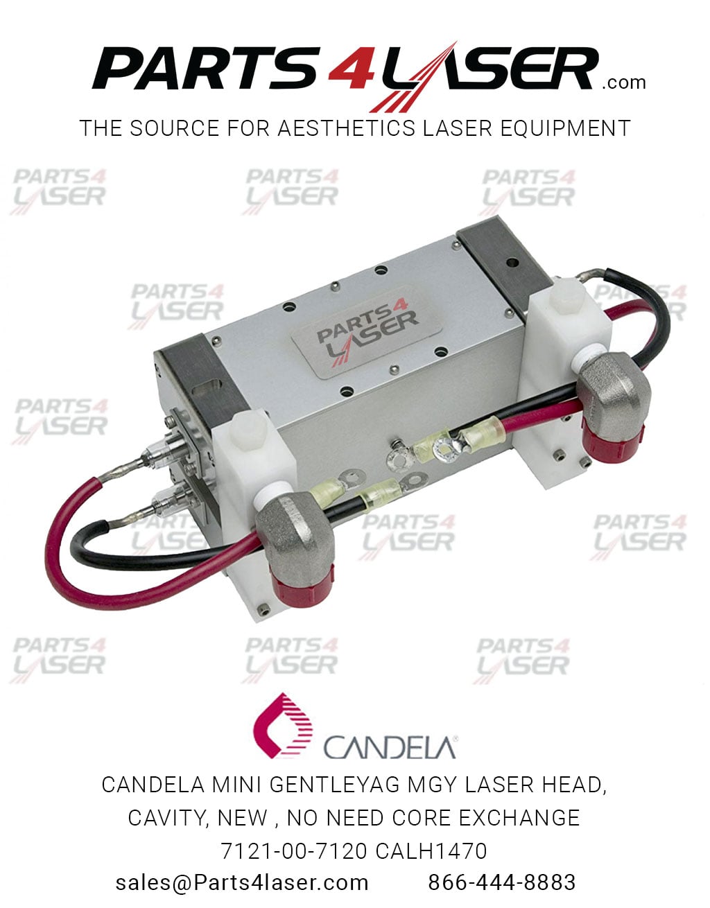 CANDELA MINI GENTLEYAG MGY LASER HEAD, CAVITY, NEW , NO NEED CORE EXCHANGE.7121-00-7120 CALH1470