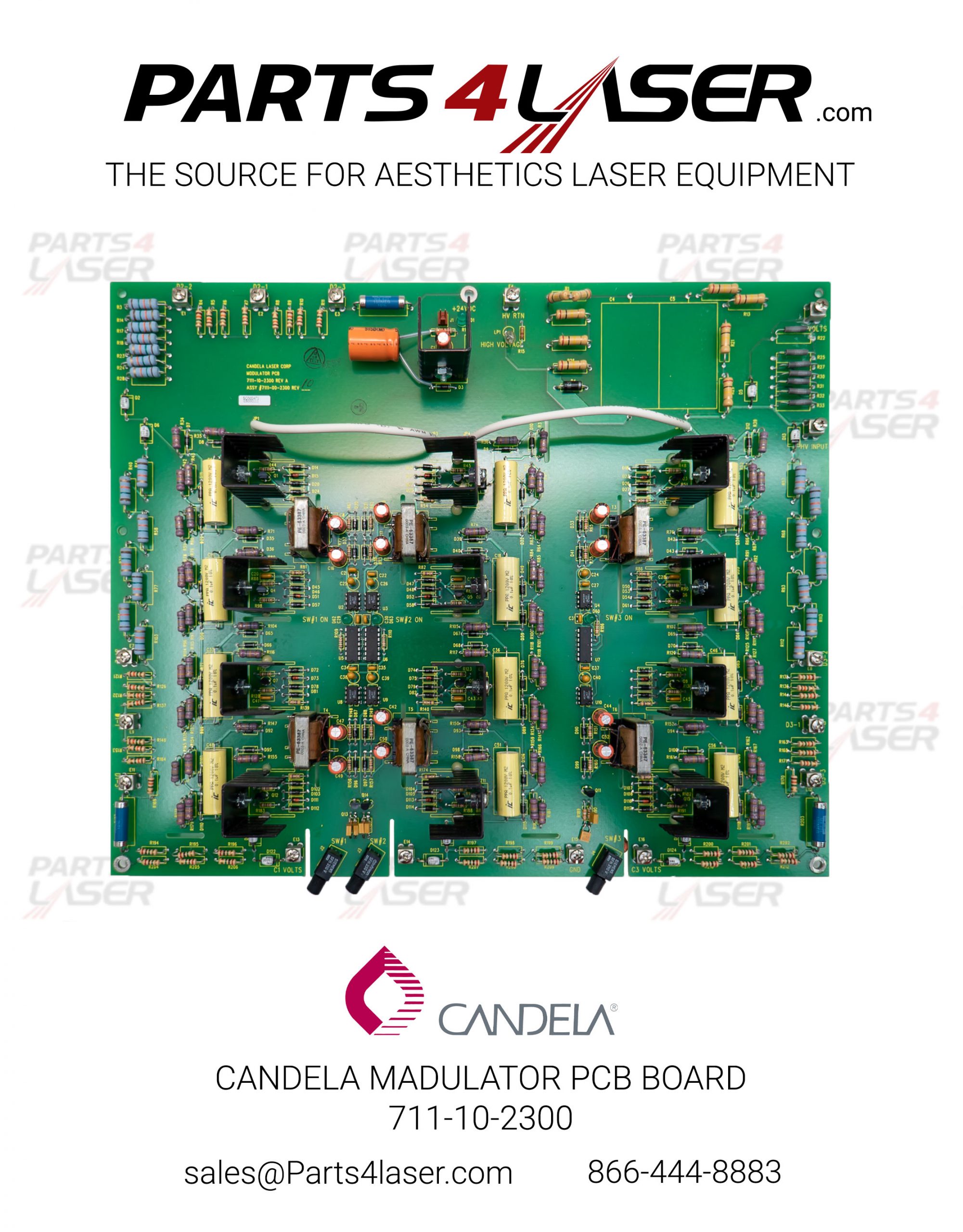 CANDELA VBEAM MODULATOR PCB BOARD 711-10-2300 , 7111-00-2301 CAPC2382