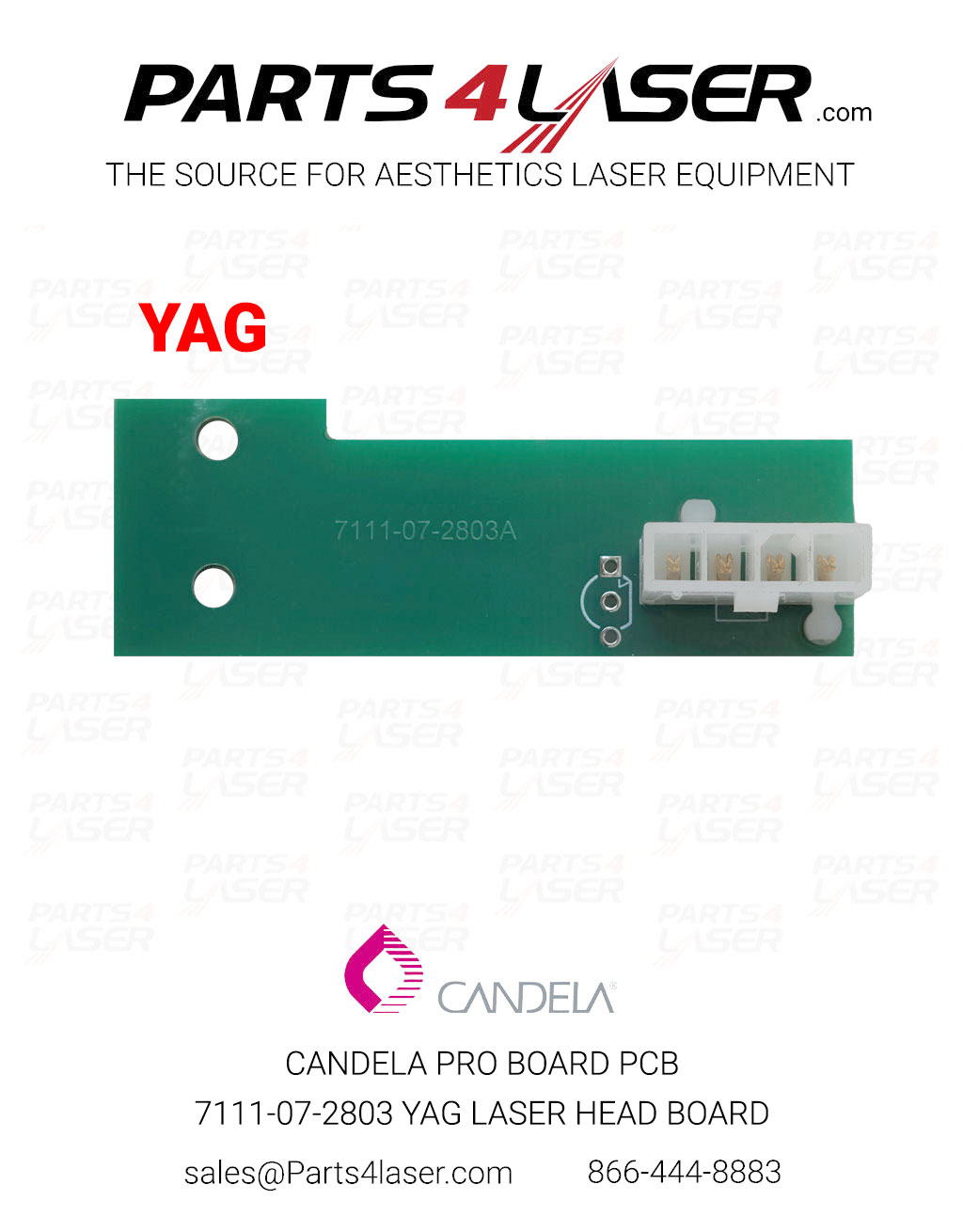 CANDELA PRO BOARD PCB 7111-07-2803 LASER HEAD BOARD YAG CAPC2852-YAG - Image 3