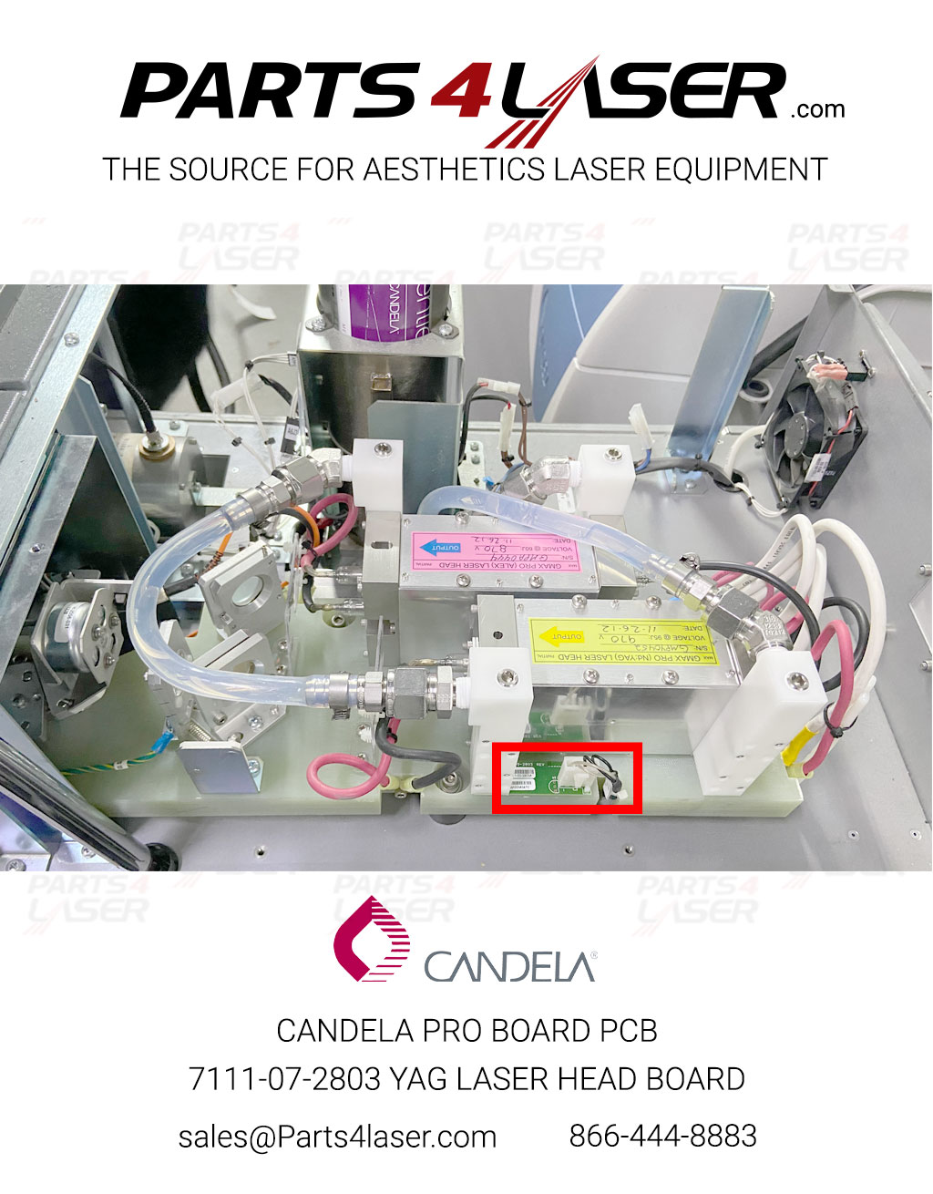 CANDELA PRO BOARD PCB 7111-07-2803 LASER HEAD BOARD YAG CAPC2852-YAG - Image 2