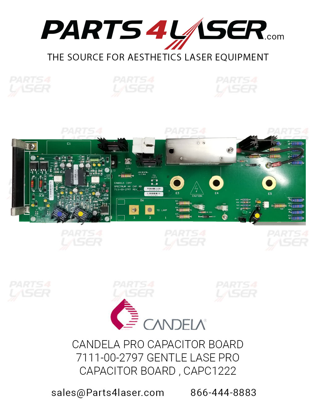 CANDELA PRO CAPACITOR BOARD 7111-00-2797 GENTLE LASE PRO CAPACITOR BOARD , CAPC3594