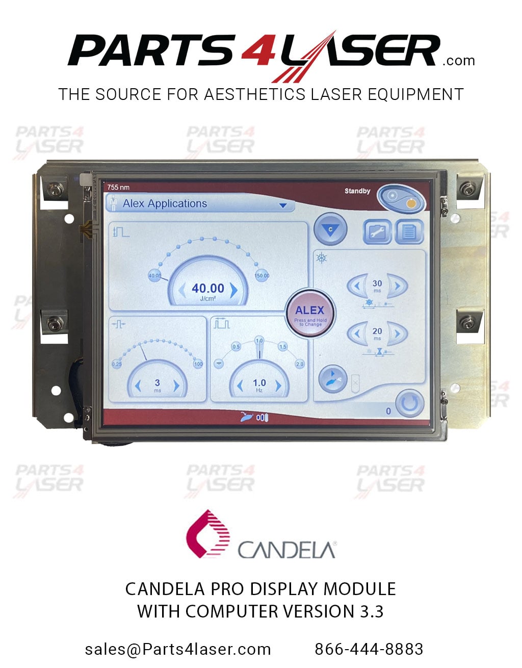 CANDELA PRO DISPLAY MODULE WITH COMPUTER VERSION CPU CONTROL BOARD 3.3 7123-00-0588 , 7111-07-2897 , CAPC2913 F54 - Image 2