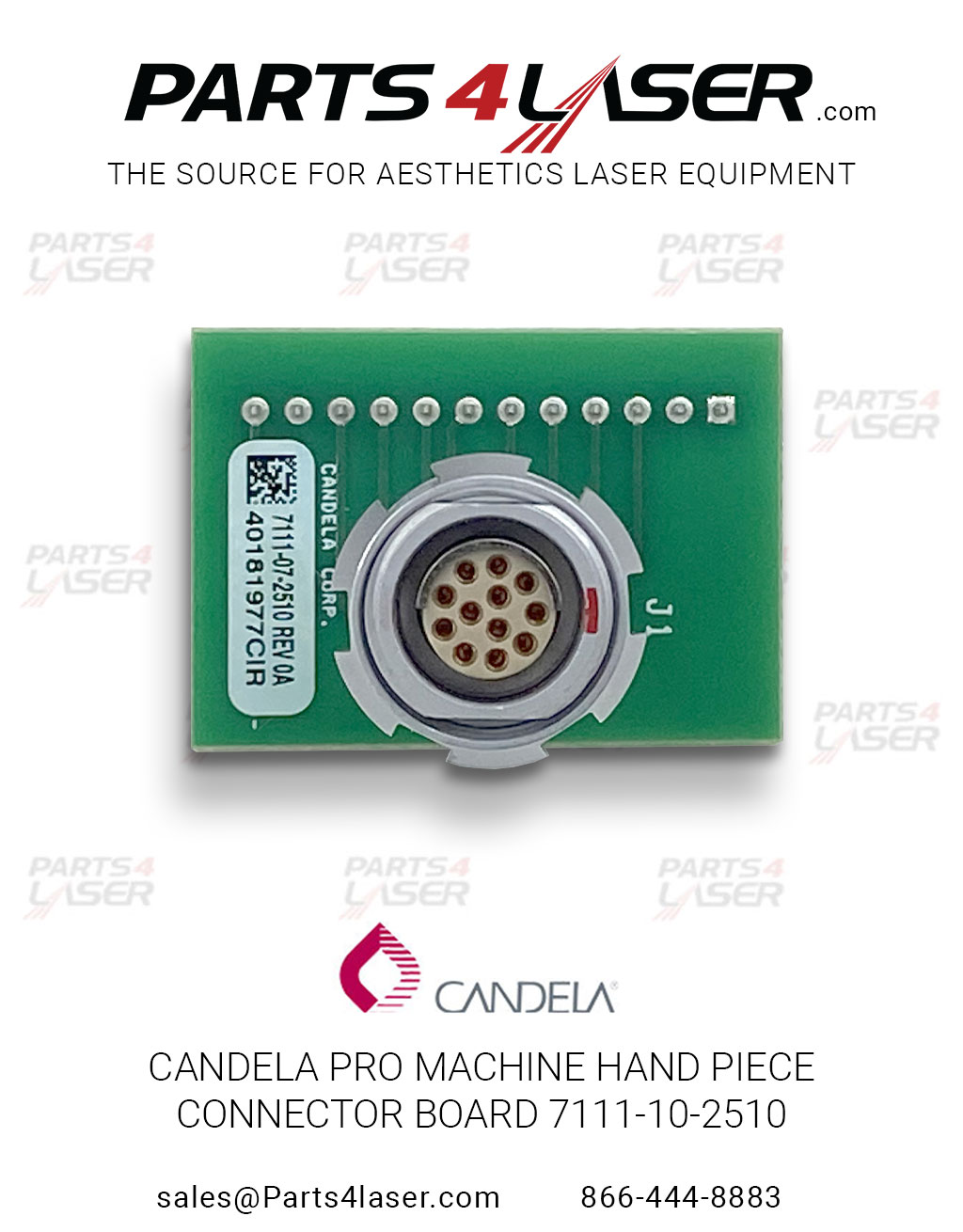 CANDELA GPRO MACHINE HANDPIECE CONNECTOR BOARD 7111-10-2510 CACN2811, D63 - Image 2