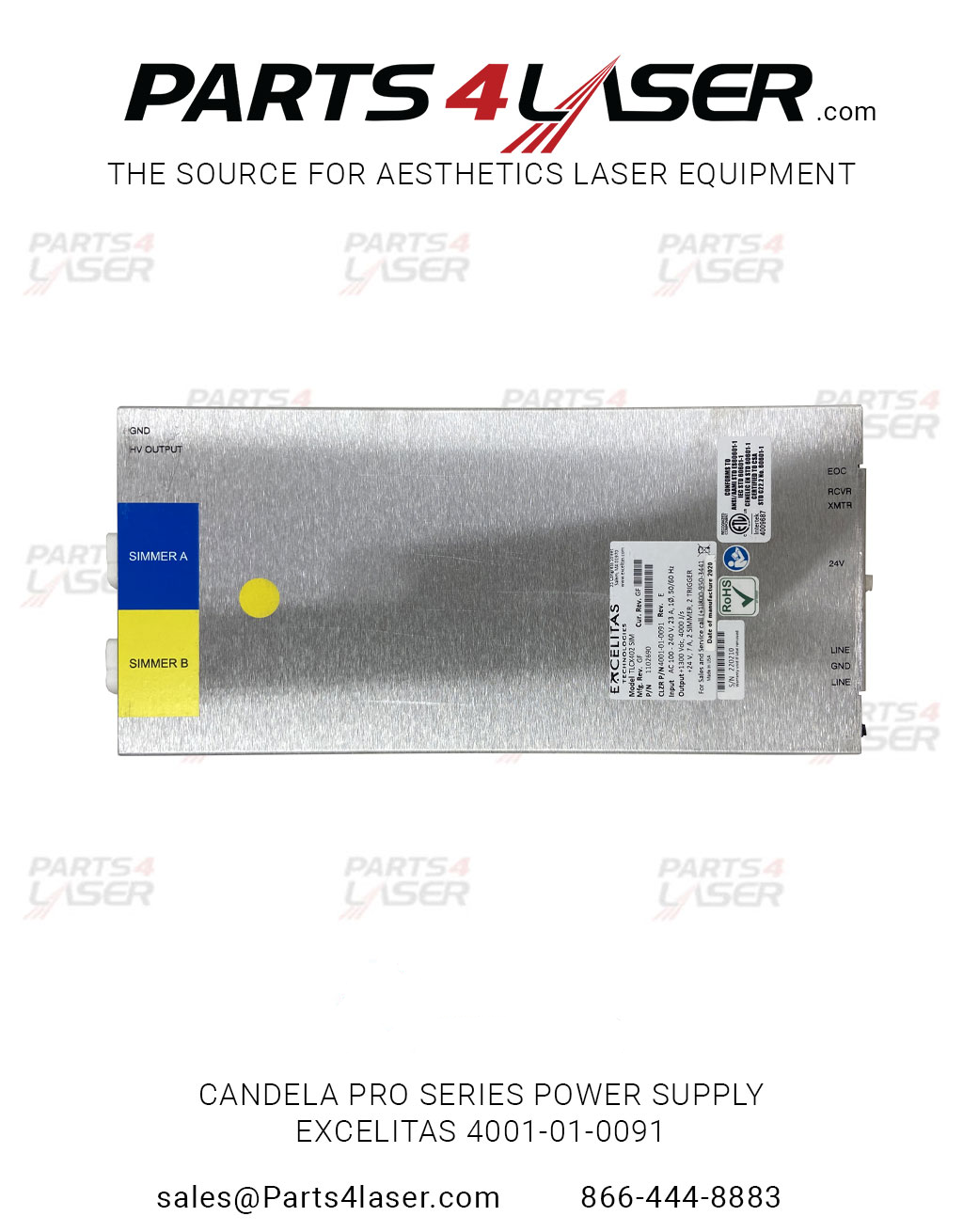 REFURBISHED EXCELITAS POWER SUPPLY FOR CANDELA® PRO 4001-01-0091 CAPS2731 - Image 3