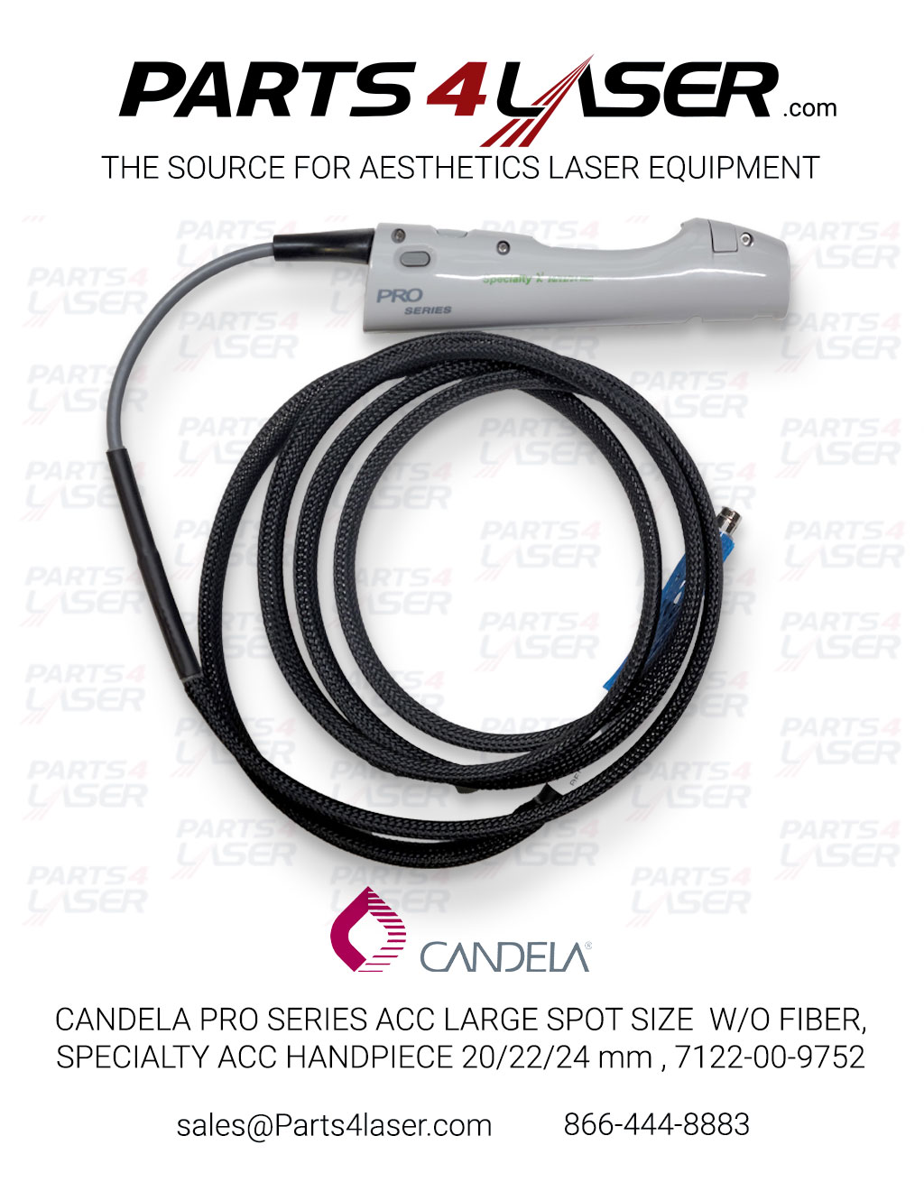 CANDELA PRO SERIES ACC LARGE SPOT SIZE W/O FIBER, SPECIALTY ACC HANDPIECE 20/22/24 mm , 7122-00-9752 CADS2351
