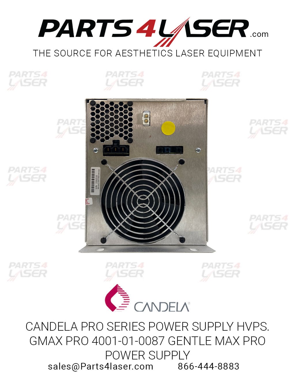 CANDELA PRO SERIES REFURBISHED POWER SUPPLY HVPS. GMAX PRO 4001-01-0091 GENTLE MAX PRO POWER SUPPLY, EXCELITAS - Image 2