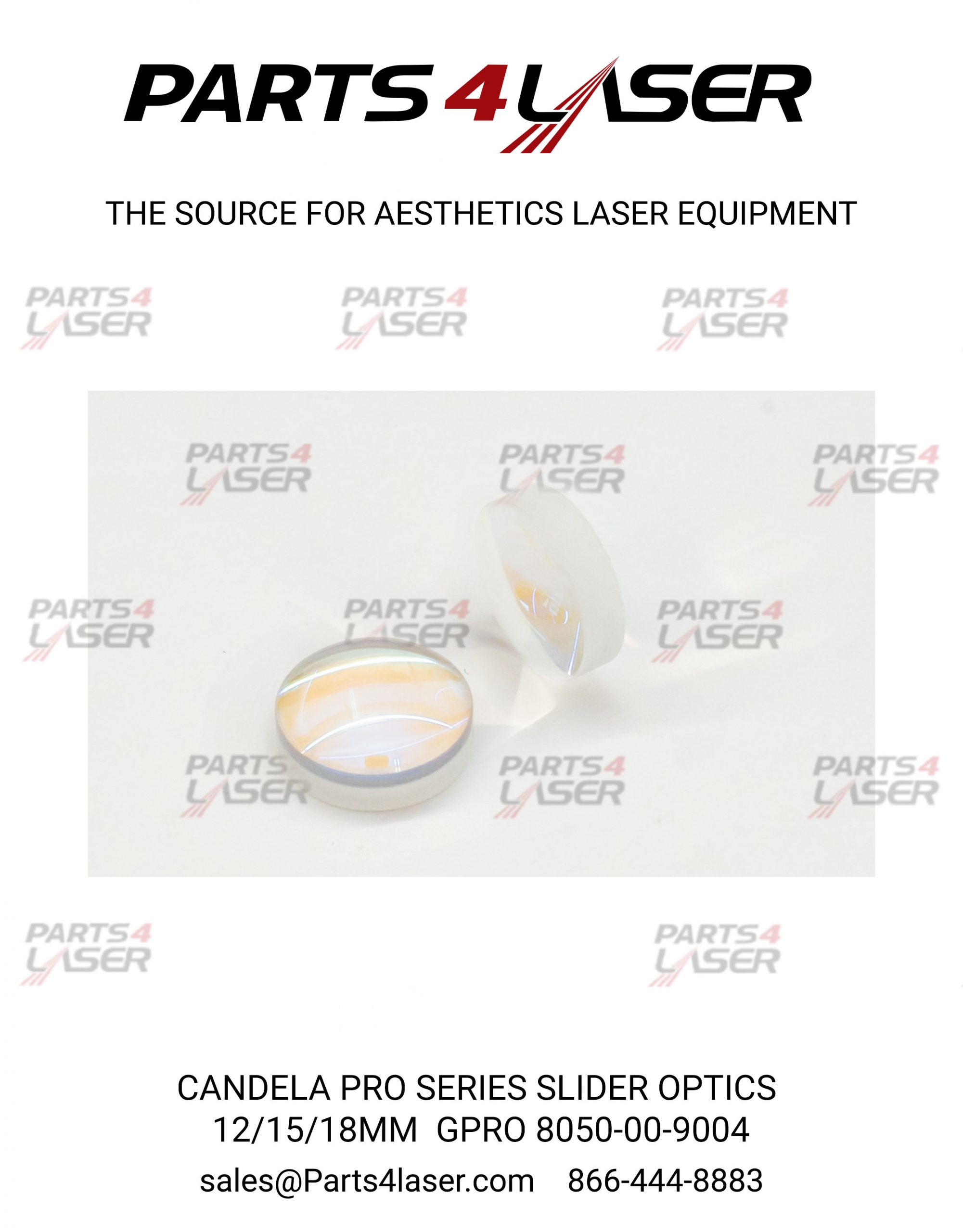 CANDELA PRO SERIES SLIDER OPTICS 12/15/18 MM GPRO 8050-00-9004 END CAP CAOP1247 - Image 2