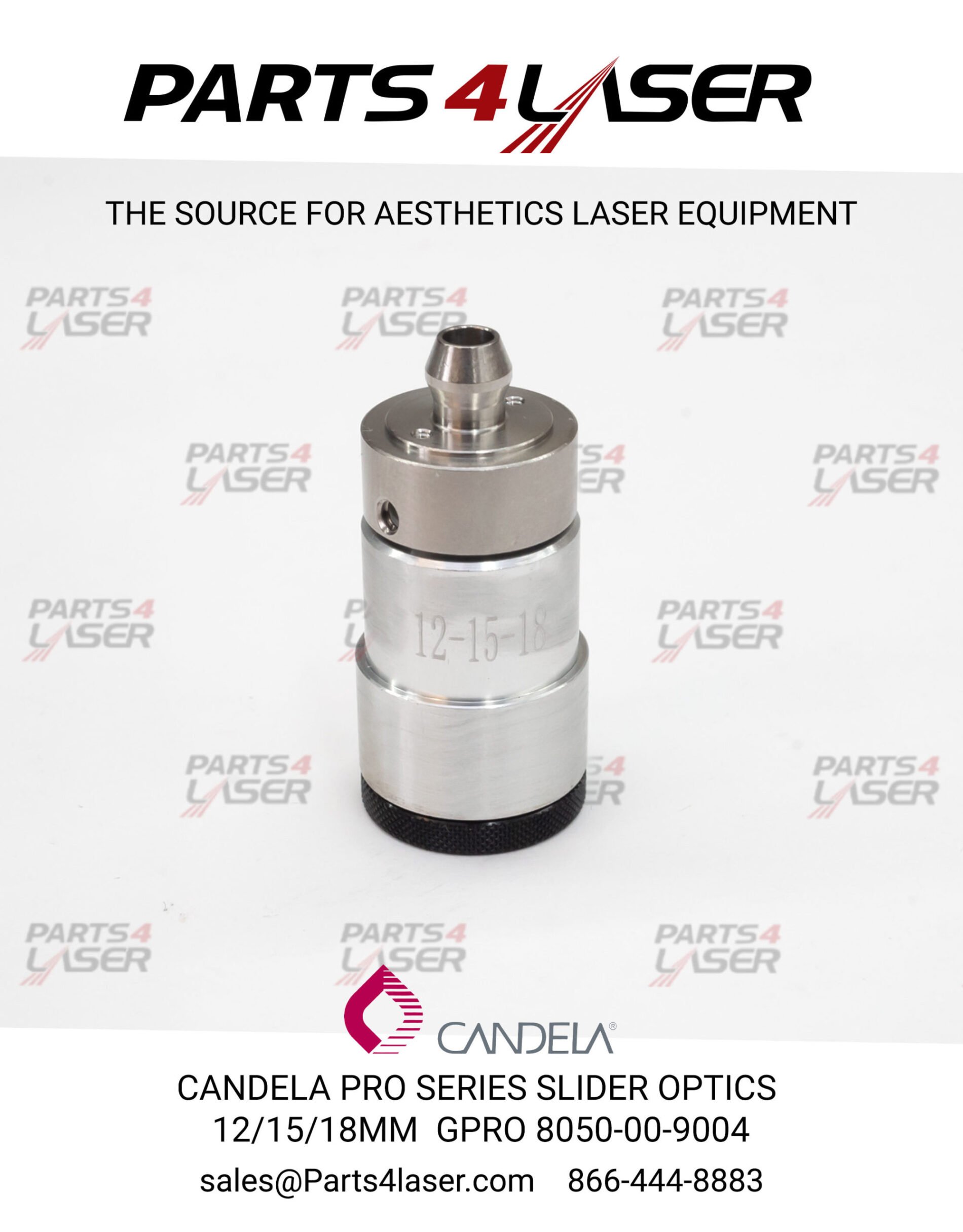 CANDELA PRO SERIES SLIDER 12/15/18MM GPRO 8050-00-9004 , 7122-00-9552 12/15/18 LENS CARTRIDGE END CAP CAOP1382 B14