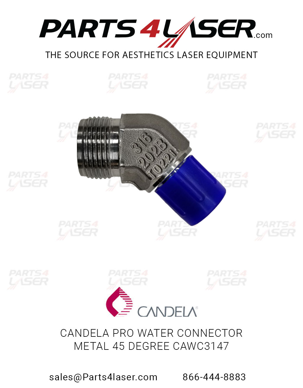 CANDELA PRO WATER CONNECTOR METAL 45 DEGREE CAWC3147 - D55 - Image 2