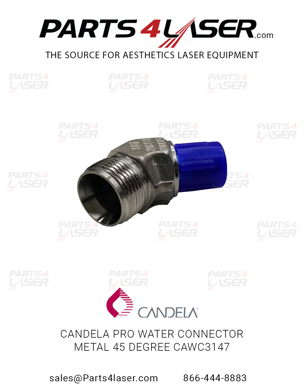 CANDELA PRO WATER CONNECTOR METAL 45 DEGREE CAWC3147 - D55
