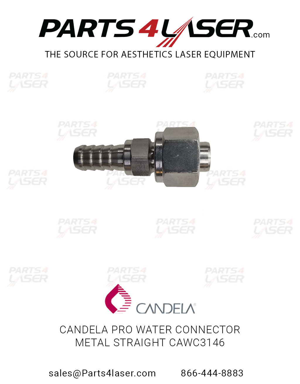 CANDELA PRO WATER CONNECTOR METAL STRAIGHT CAWC3146 - D55 - Image 2