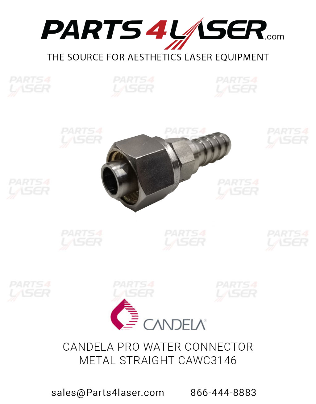 CANDELA PRO WATER CONNECTOR METAL STRAIGHT CAWC3146 - D55