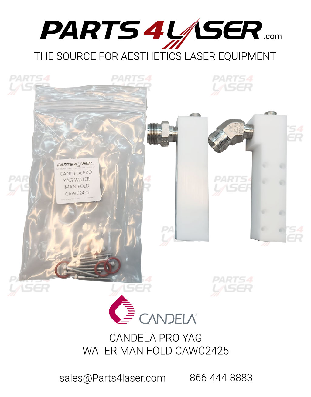 CANDELA GMAX PRO YAG WATER MANIFOLD WITH WATER CONNECTOR CAWC2425, D52