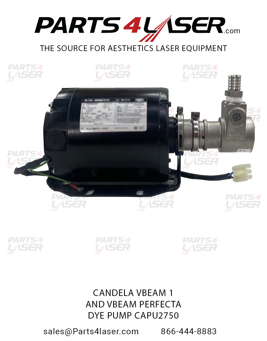 CANDELA VBEAM 1 AND VBEAM PERFECTA DYE PUMP CAPU2750