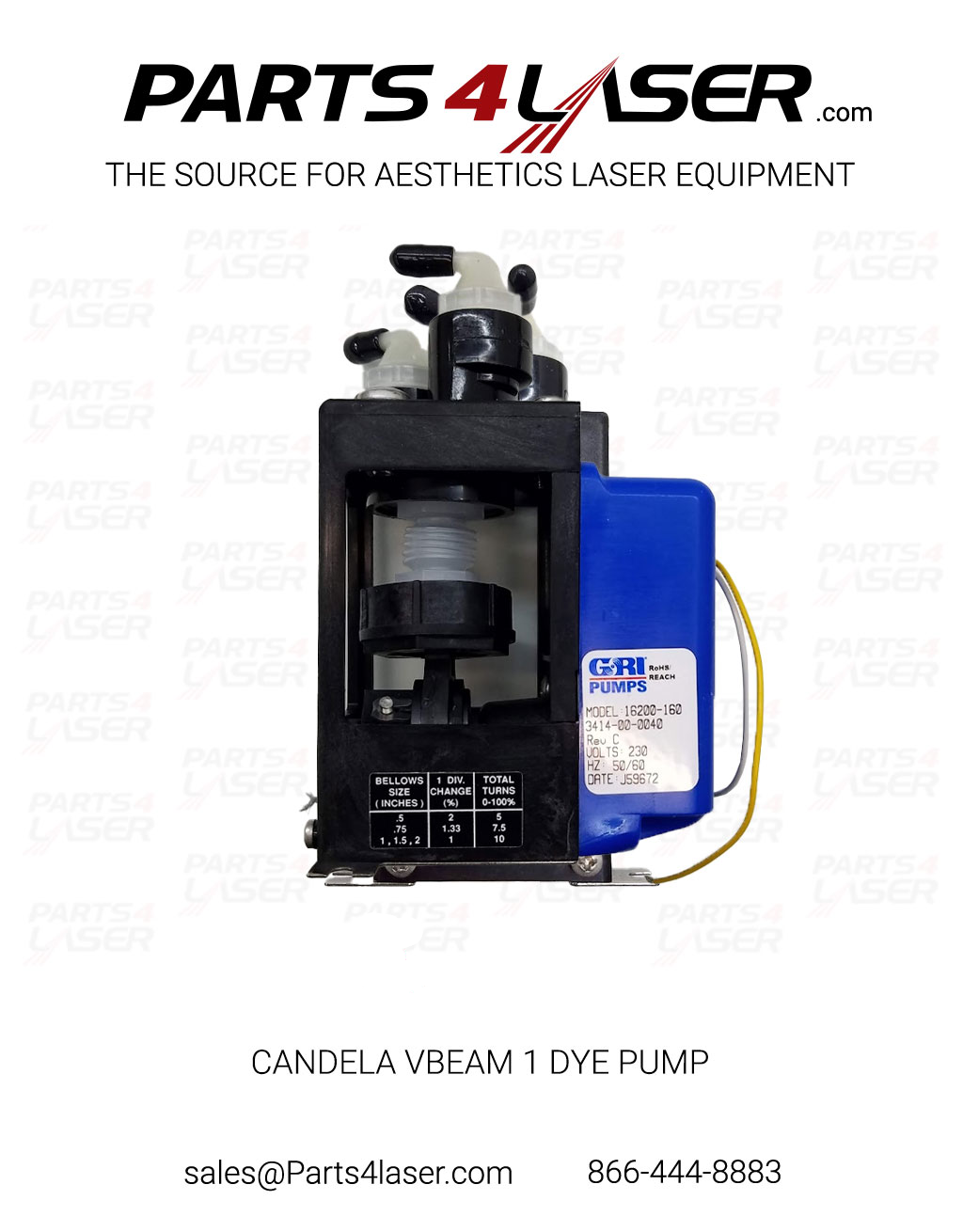 CANDELA VBEAM 1 DYE PUMP