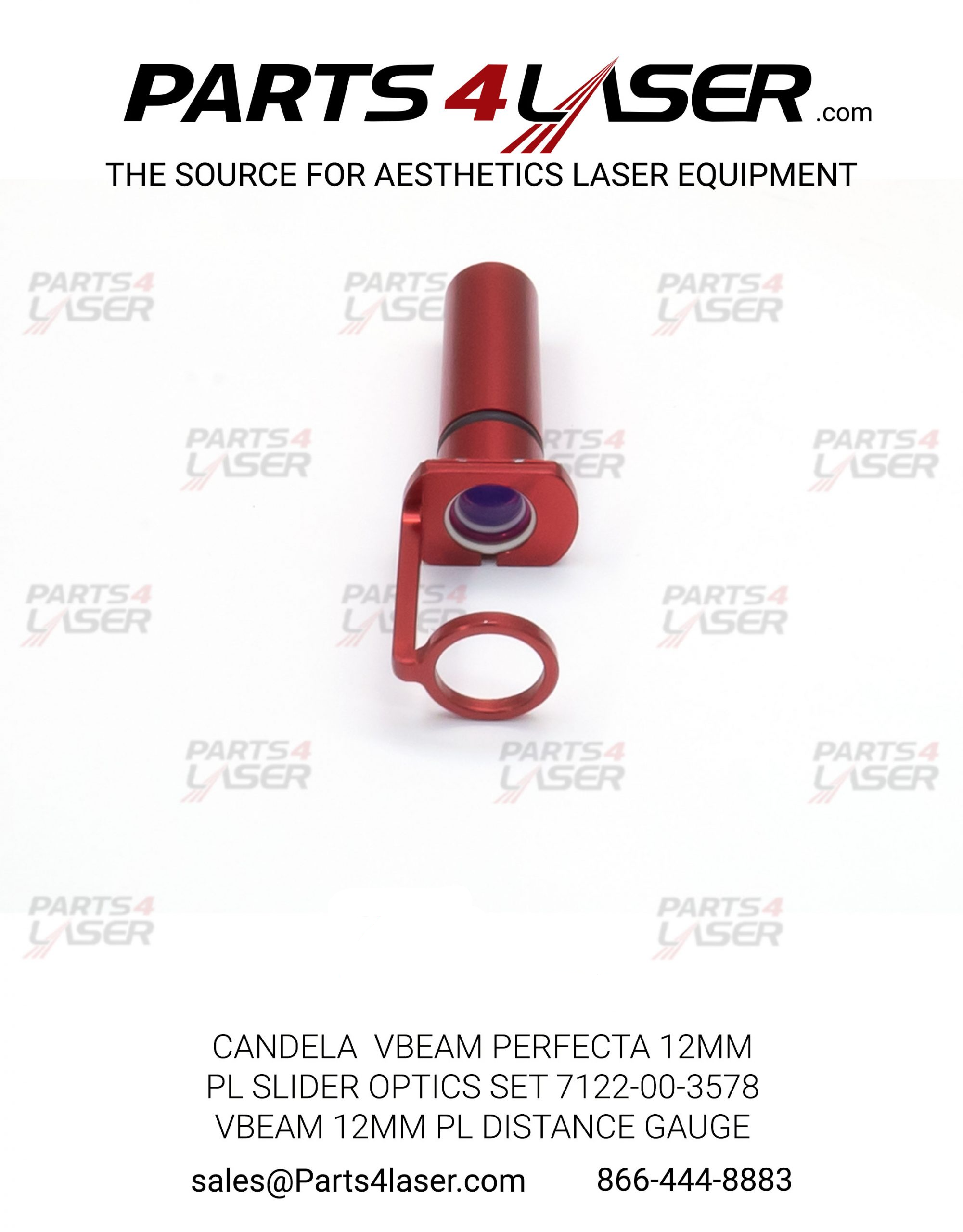 12MM PL SLIDER OPTICS FOR CANDELA® VBEAM PERFECTA 7122-00-3578, VBEAM 12mm PL DISTANCE GAUGE CAHP2884 - Image 3