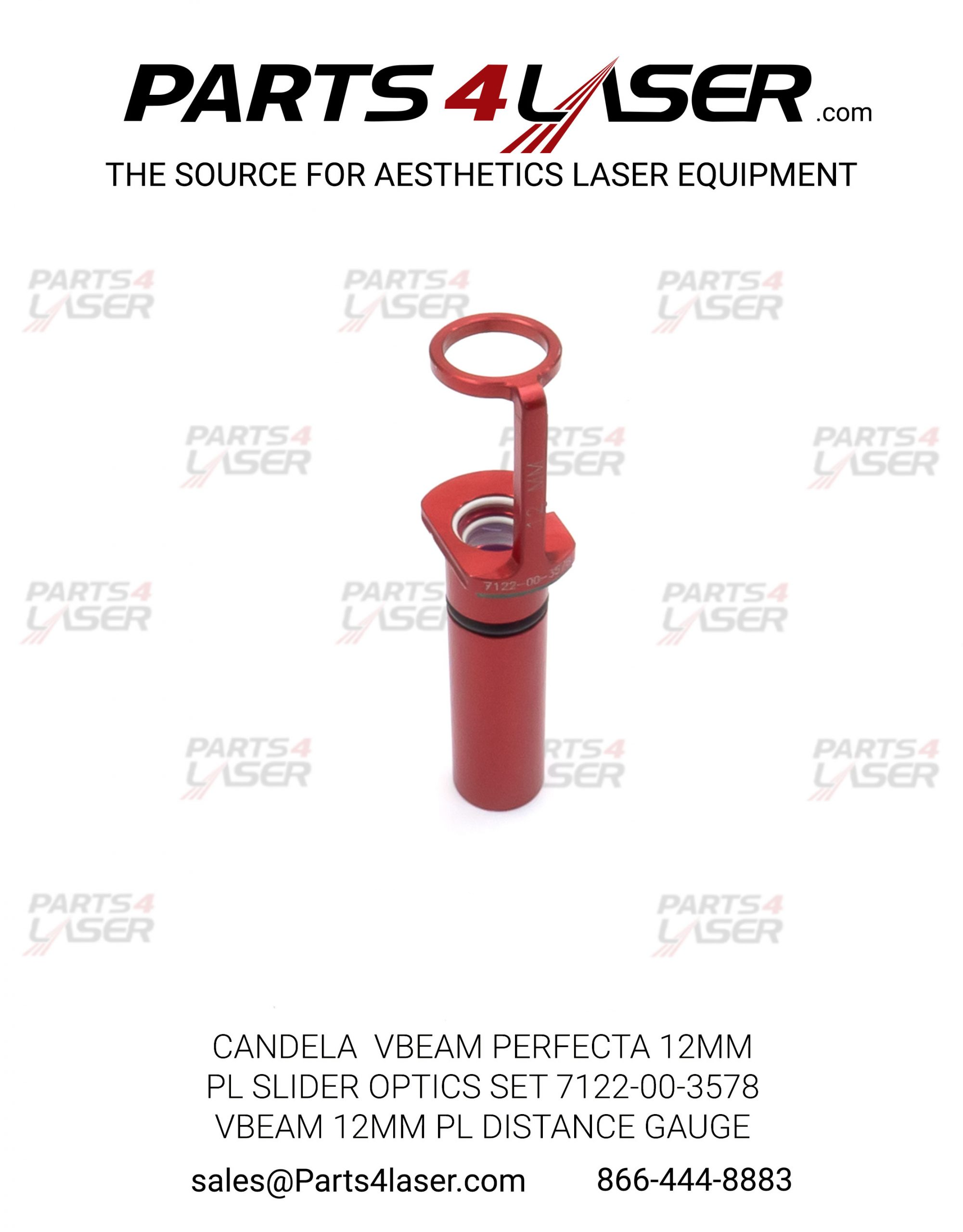 12MM PL SLIDER OPTICS FOR CANDELA® VBEAM PERFECTA 7122-00-3578, VBEAM 12mm PL DISTANCE GAUGE CAHP2884