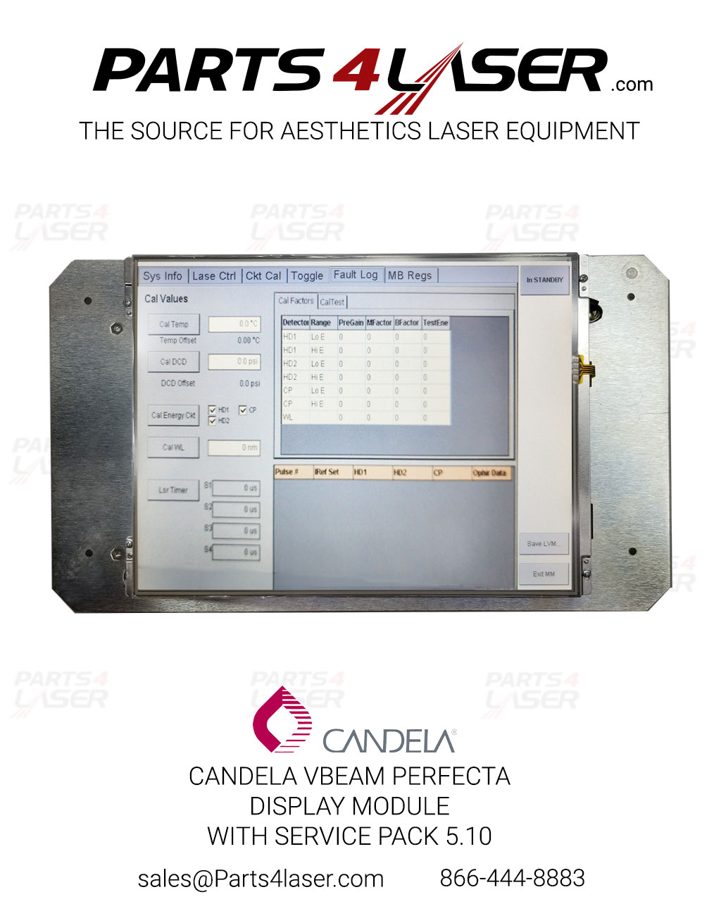 CANDELA VBEAM PERFECTA DISPLAY MODULE WITH SERVICE PACK 5.10 CAPC3266 - Image 5