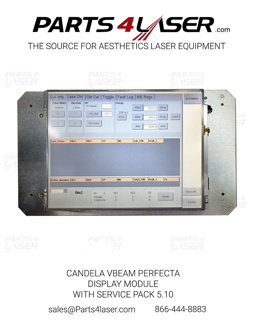 CANDELA VBEAM PERFECTA DISPLAY MODULE WITH SERVICE PACK 5.10 CAPC3266 - Image 6