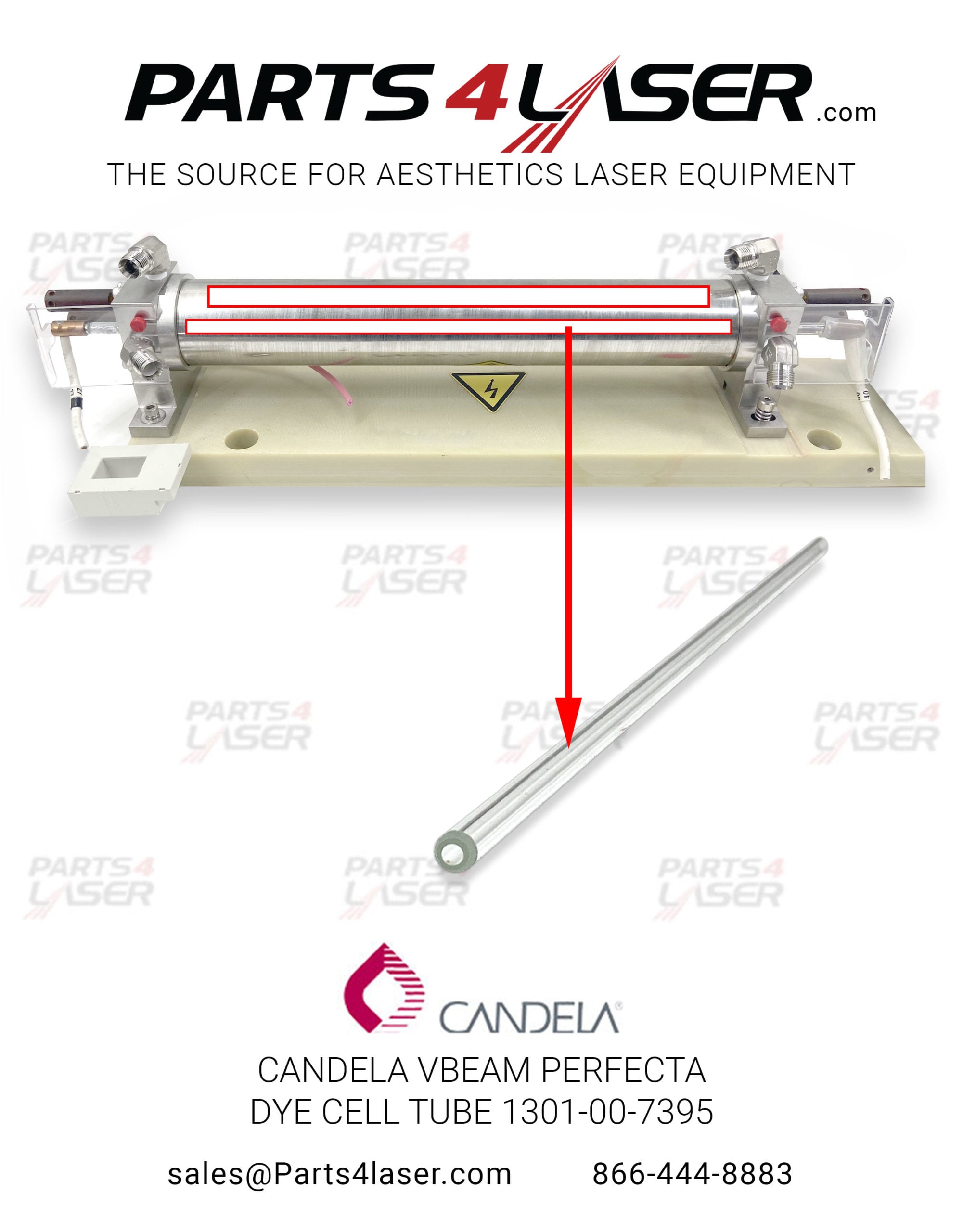 CANDELA VBEAM PERFECTA DYE CELL TUBE 1301-00-7395, CACN1496
