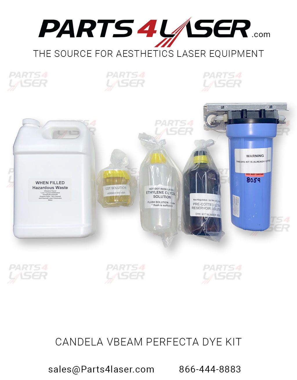 DYE KIT FOR CANDELA® VBEAM PERFECTA 7122-00-3777 , 7122-00-3773 CACN1498
