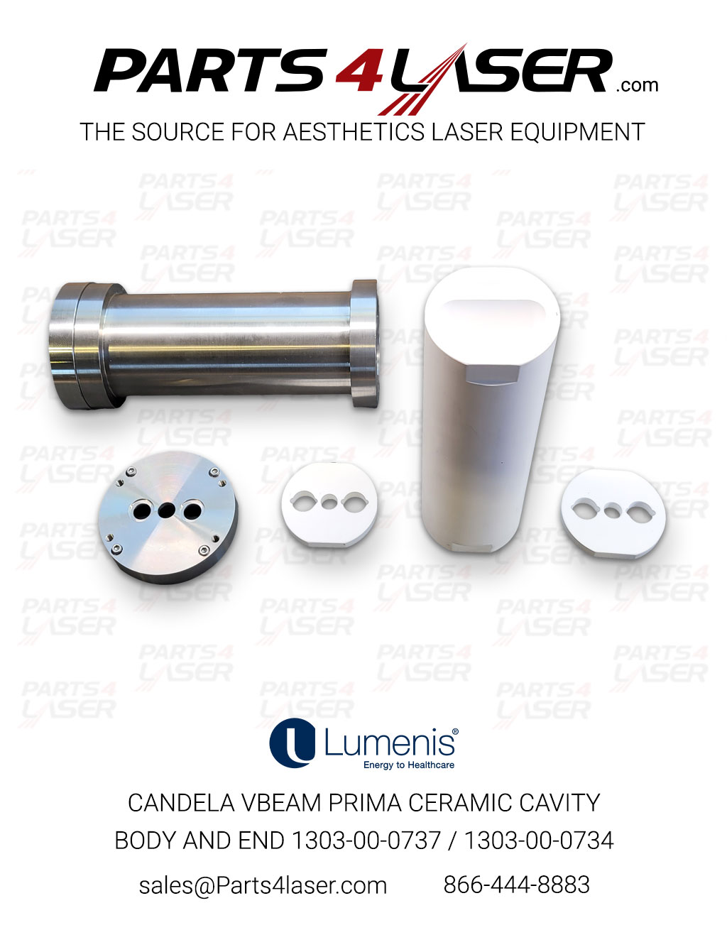 CANDELA VBEAM PRIMA CERAMIC CAVITY BODY AND END 1303-00-0737 / 1303-00-0734 CACN3540 - Image 3