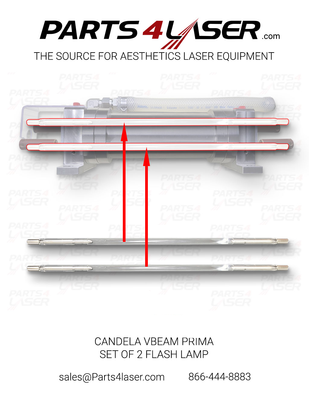CANDELA VBEAM PRIMA SET OF 2 FLASH LAMP 9908-17-0411 CAFL3497
