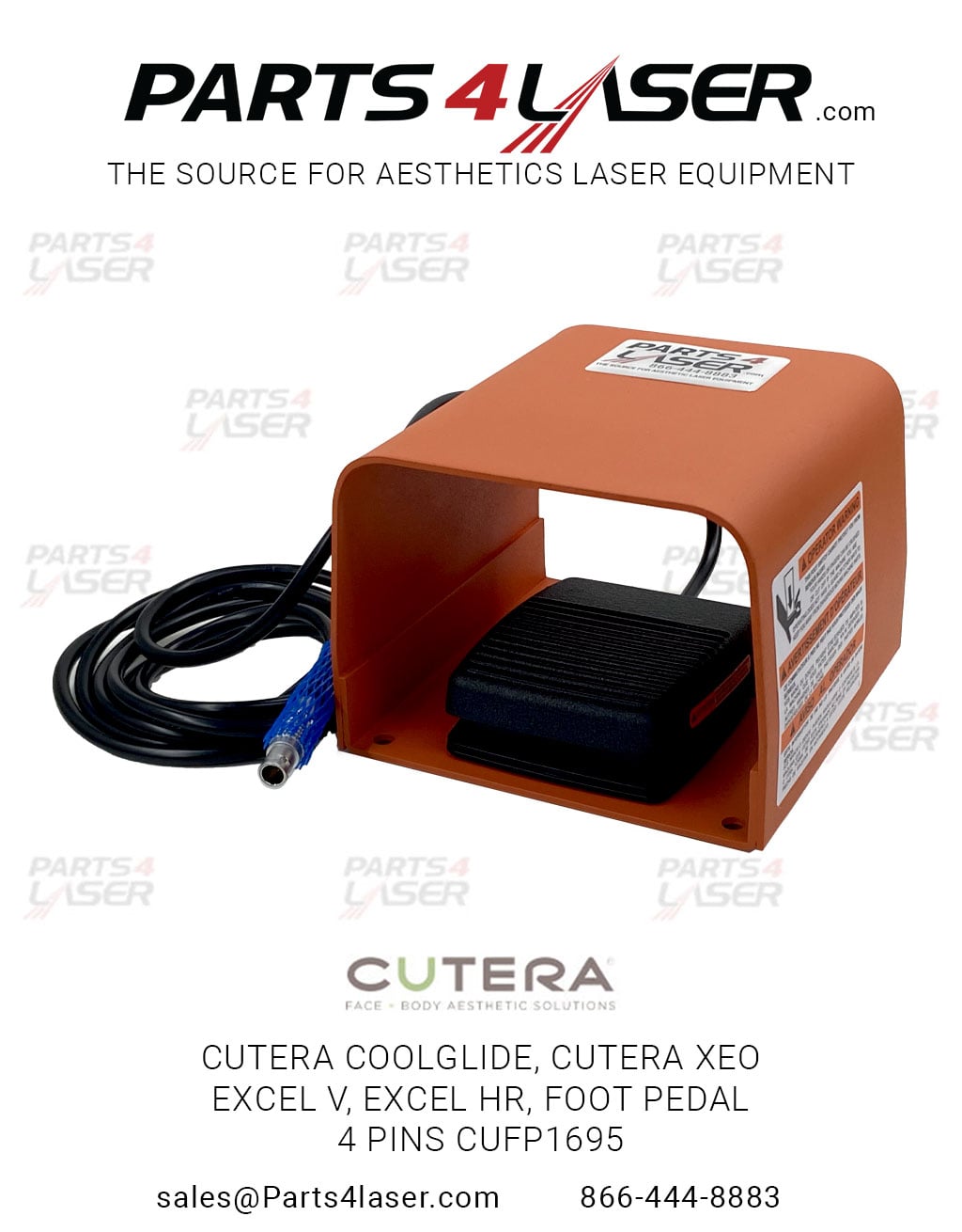 CUTERA COOLGLIDE, CUTERA XEO EXCEL V, EXCEL HR, FOOT PEDAL 4 PINS CUFP1695