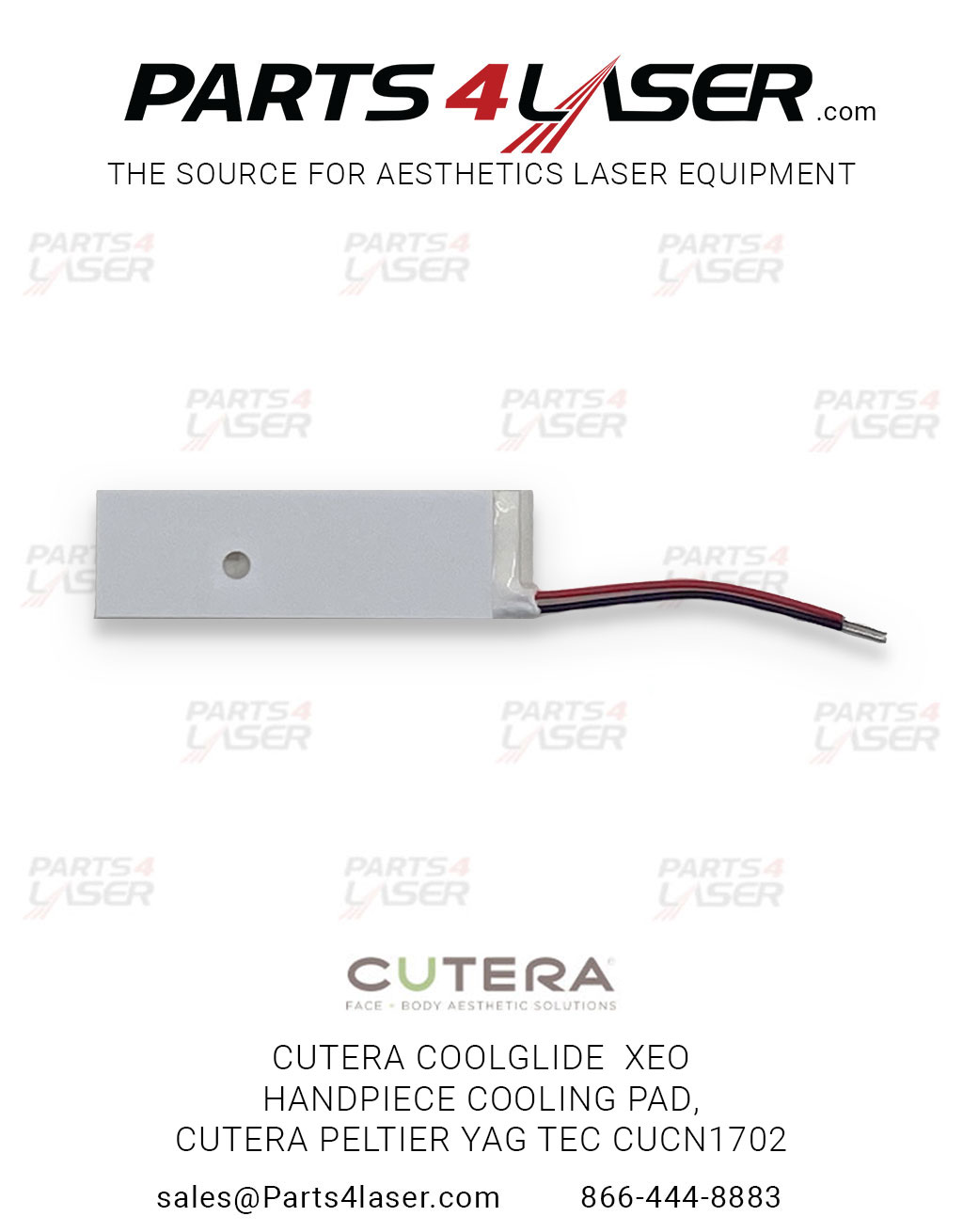 CUTERA COOLGLIDE XEO EXCEL V HANDPIECE COOLING PAD, CUTERA PELTIER YAG TEC CUCN1702, D74