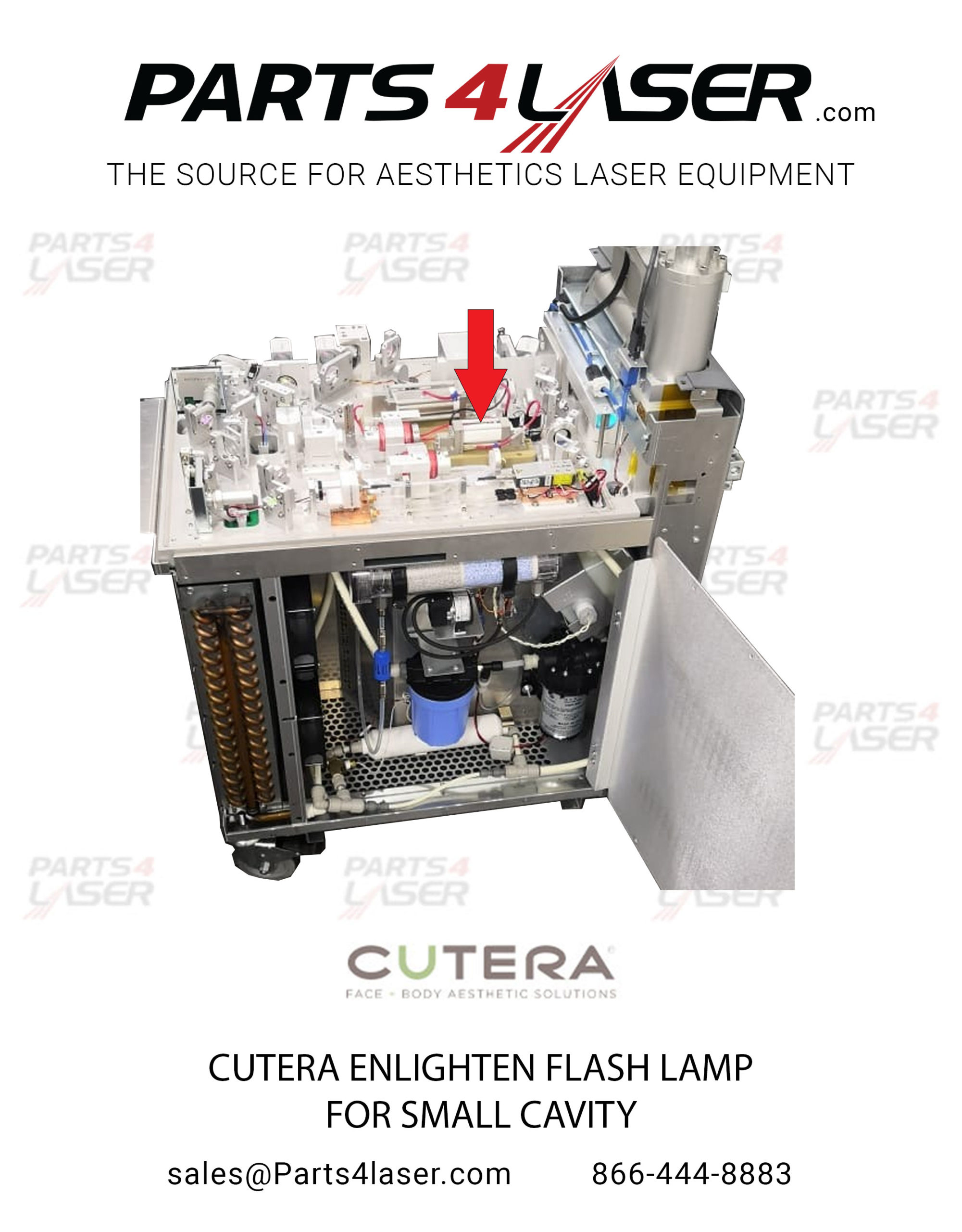 CUTERA ENLIGHTEN FLASH LAMP FOR LARGE CAVITY,POWERAMP 3005233 CUFL2463 - Image 2