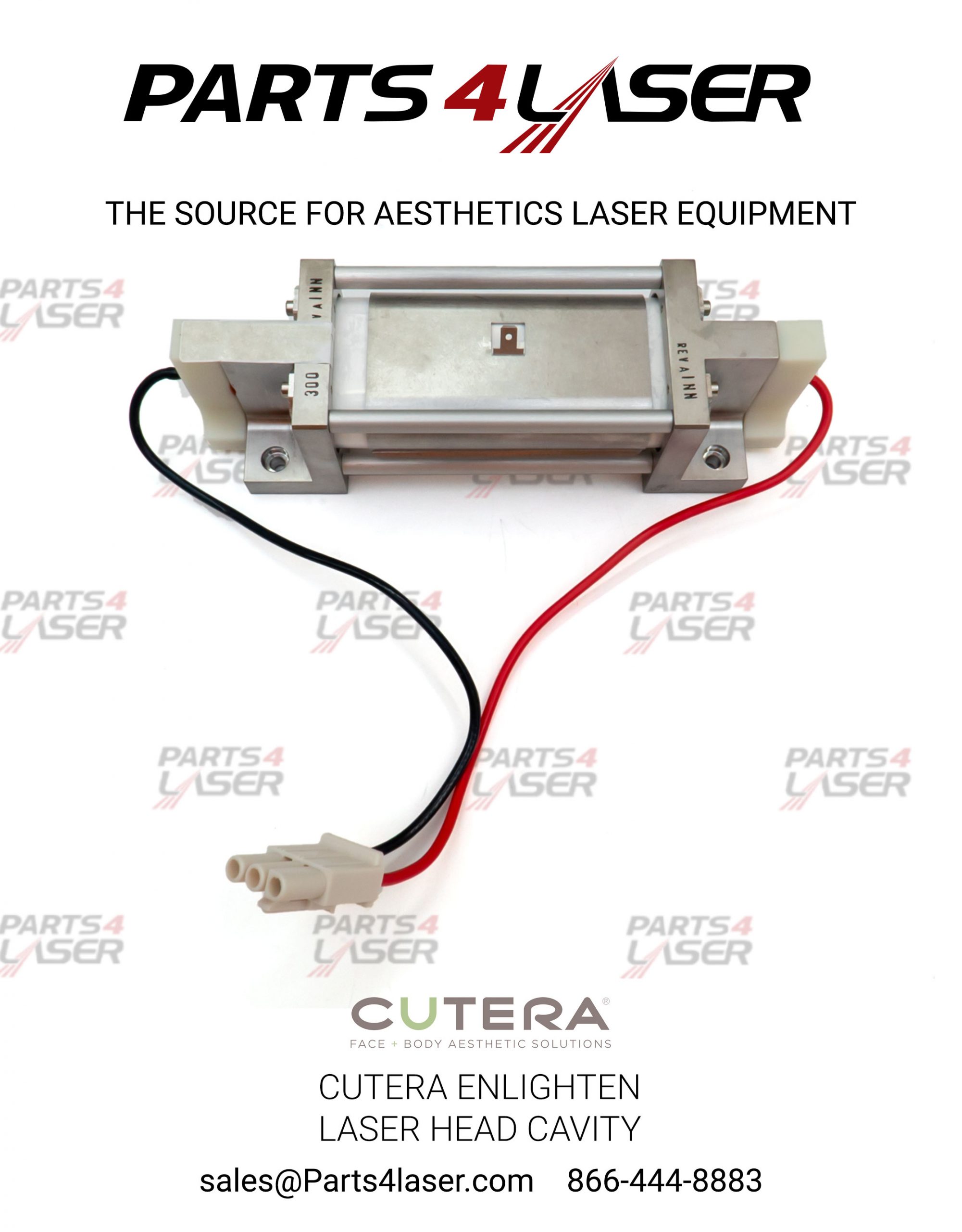 CUTERA ENLIGHTEN LASER HEAD CAVITY WITH 2 RODS AND LAMP 3004481 CULH3417 - Image 5