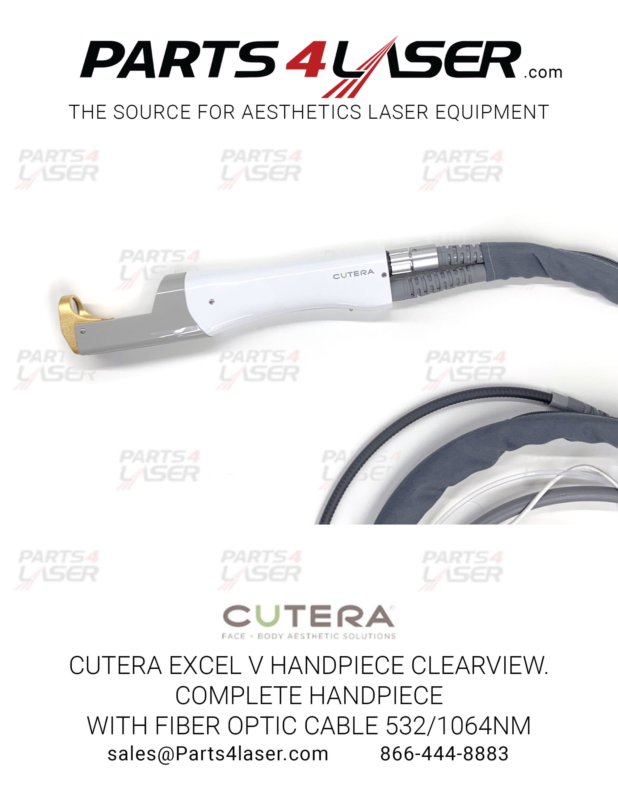 CUTERA EXCEL V COOLVIEW HANDPIECE L1 OPTIC WITH METAL BARREL 3002395, CUOP2996 - Image 2
