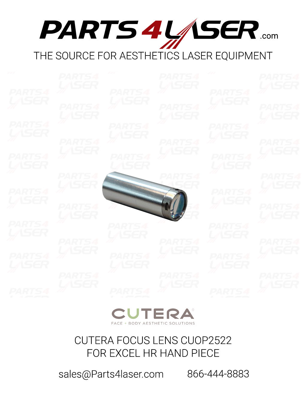 CUTERA FOCUS LENS L1 FOR EXCEL HR HAND PIECE WITH METAL BARREL SIT ON THE TIP OF FIBER CUOP2522-1 G1 - Image 2