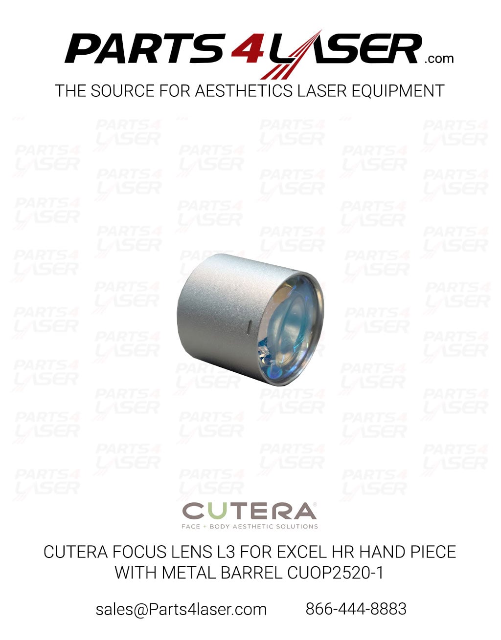 CUTERA FOCUS LENS L3 FOR EXCEL HR HAND PIECE WITH METAL BARREL CUOP2520-1 - Image 2
