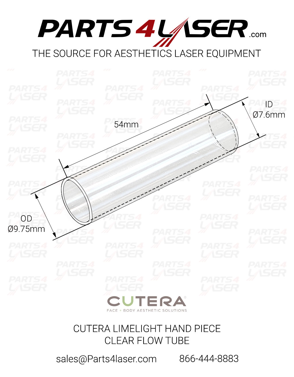 CUTERA LIMELIGHT HAND PIECE CLEAR FLOW TUBE CUCN1689