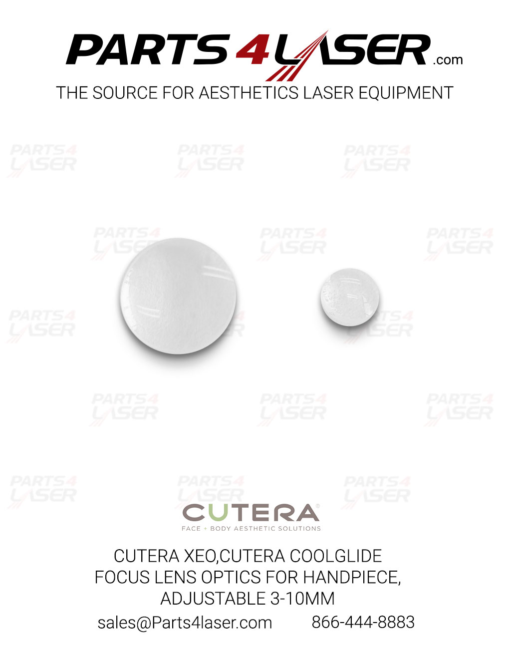 CUTERA XEO,CUTERA COOLGLIDE FOCUS LENS OPTICS SET FOR HANDPIECE, ADJUSTABLE 3-10mm ,CUOP1561