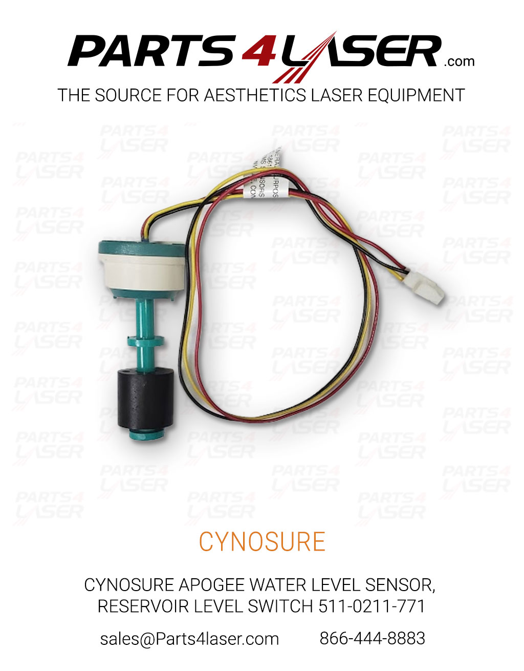 CYNOSURE APOGEE ELITE +/ PICOSURE WATER LEVEL SENSOR, RESERVOIR LEVEL SWITCH CYCN1864 511-0211-771 B49
