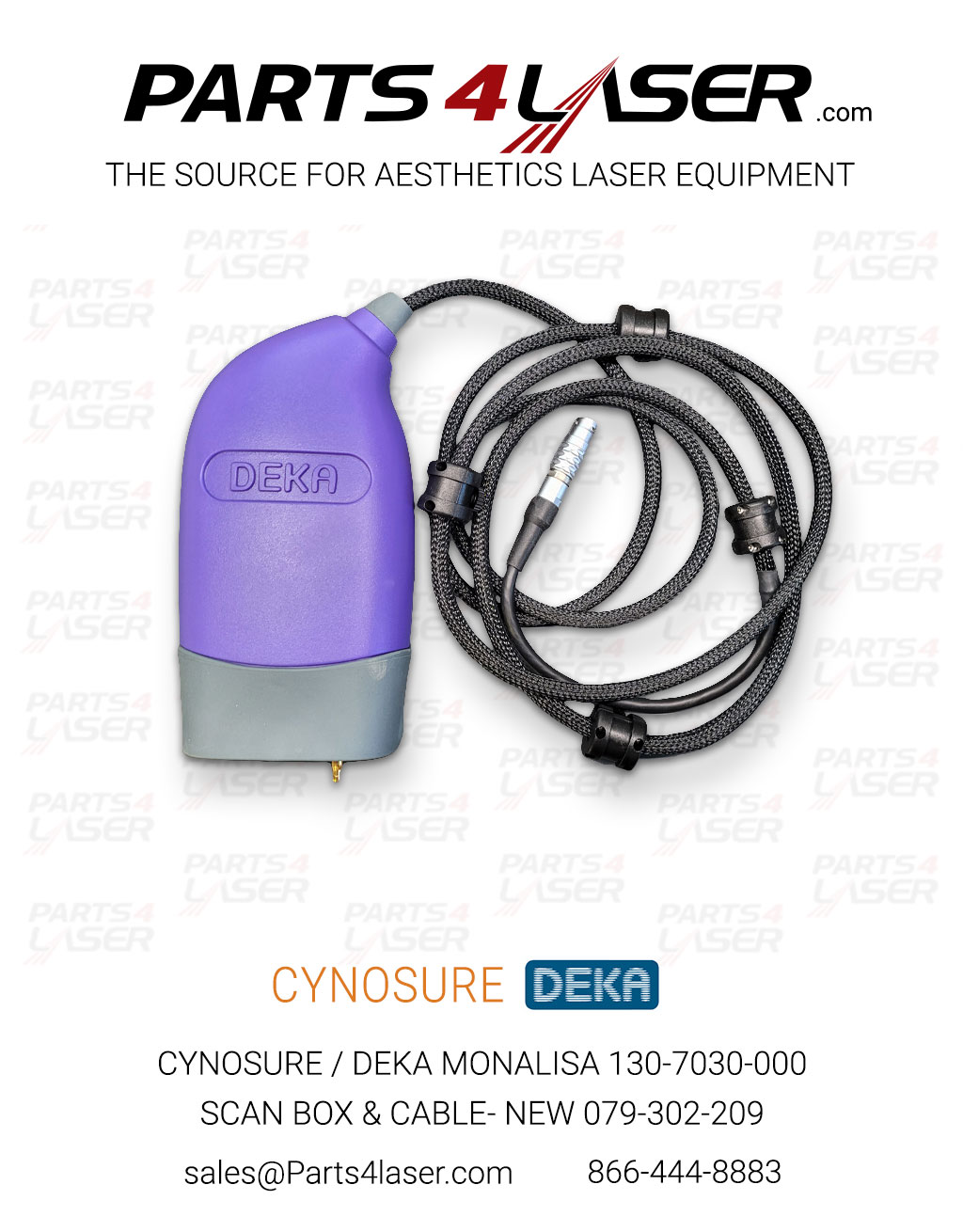 CYNOSURE / DEKA MONALISA 130-7030-000 SCAN BOX & CABLE- NEW 079-302-209 CYCC3661