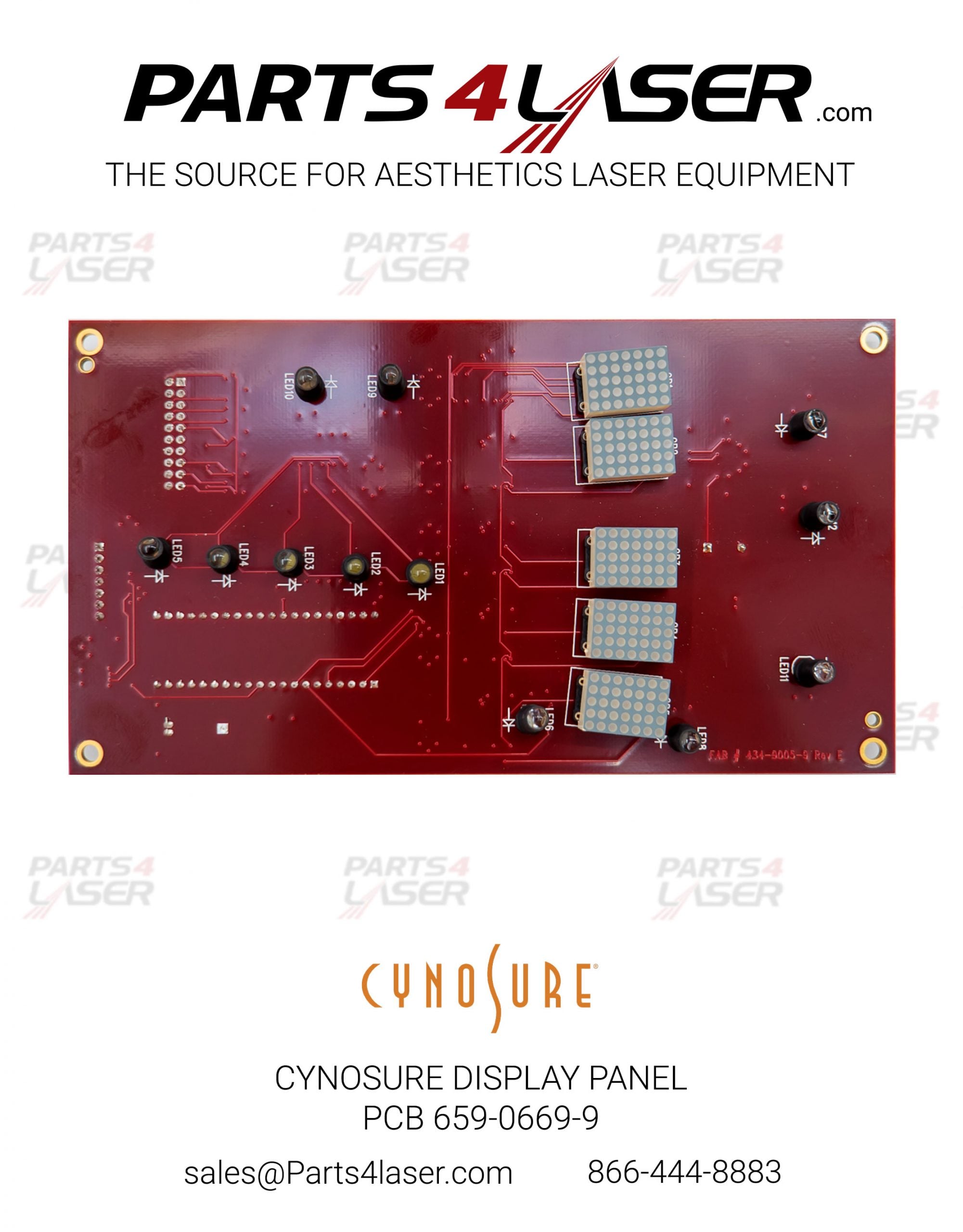 CYNOSURE MEDLITE REVLITE DISPLAY PANEL PCB 659-0669-9
