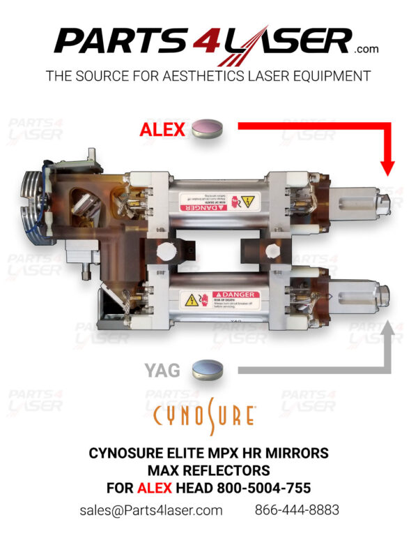 CYNOSURE ELITE MPX HR MIRROR MAX REFLECTOR for ALEX HEAD 800-5004-755 CYOP3052