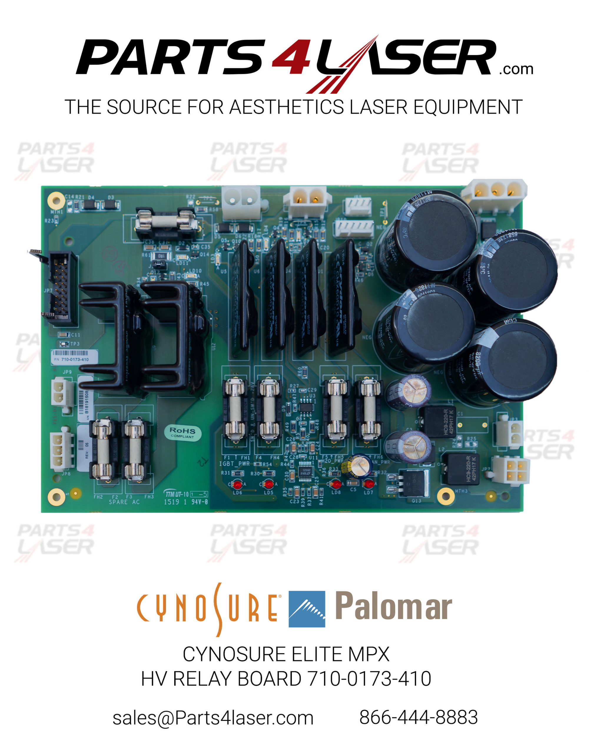PALOMAR / CYNOSURE ELITE MPX HV RELAY BOARD 710-0173-410