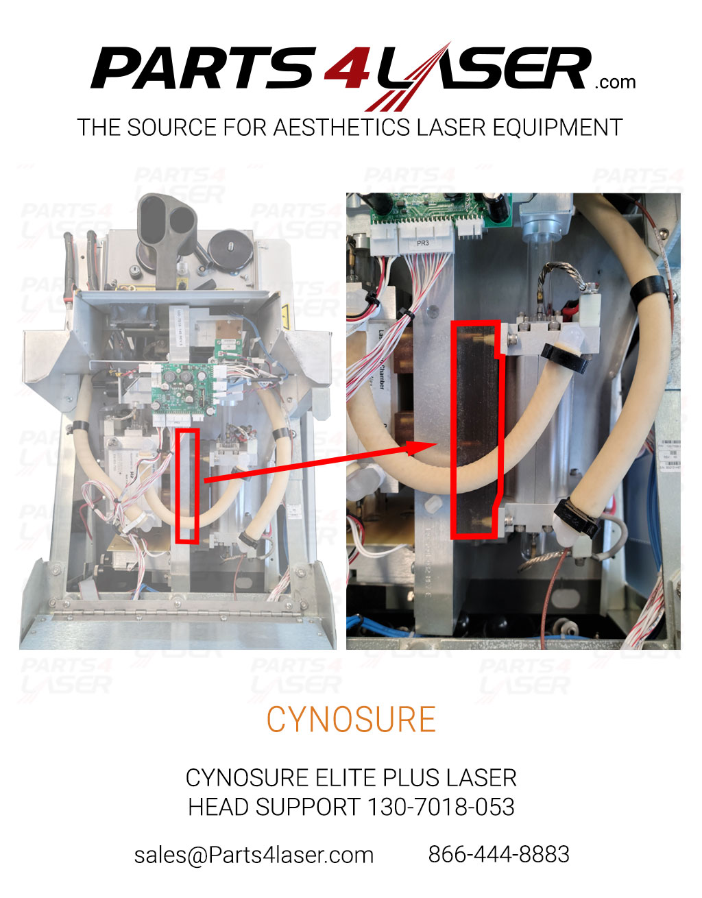 CYNOSURE ELITE PLUS LASER HEAD SUPPORT 130-7018-053 CYLH3427 - Image 2