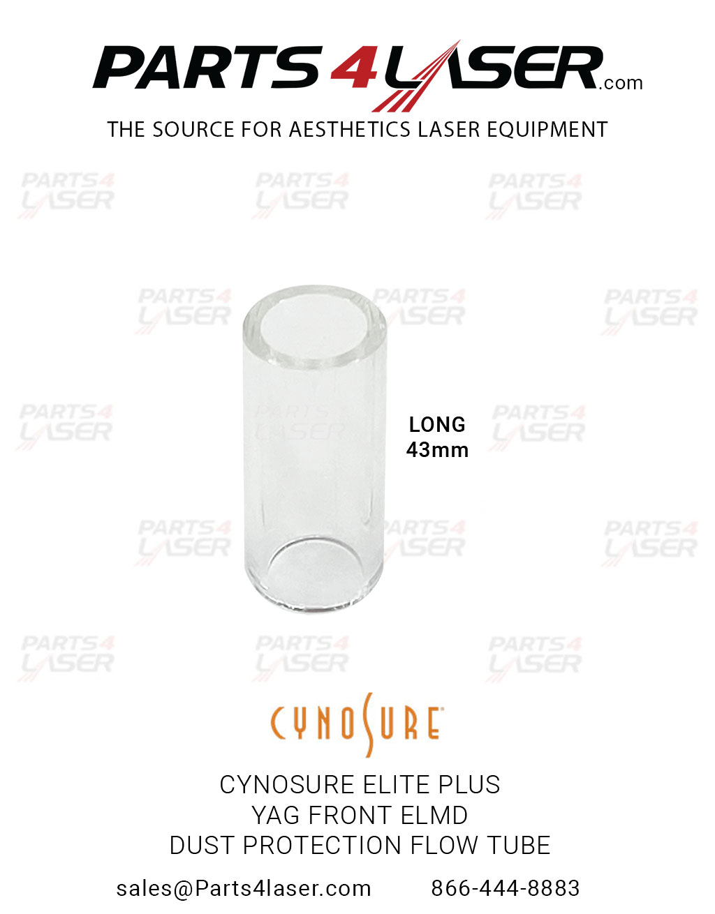 CYNOSURE ELITE PLUS YAG FRONT DUST PROTECTION FLOW TUBE CYCN3043, D25