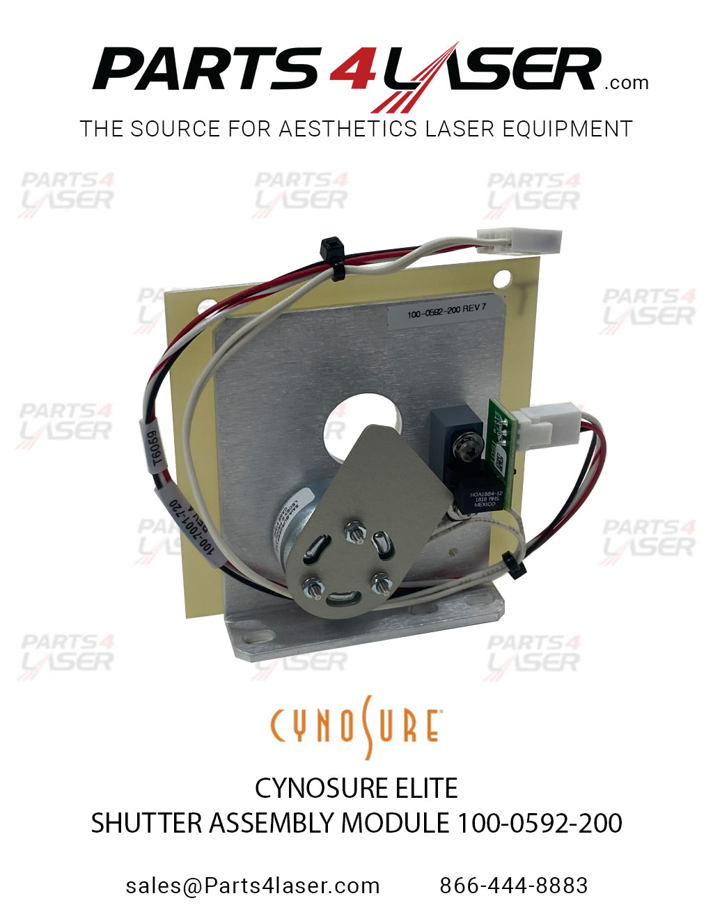 CYNOSURE ELITE , ELITE PLUS SHUTTER YAG ASSEMBLY MODULE 100-0592-200 CYCN2842 D15