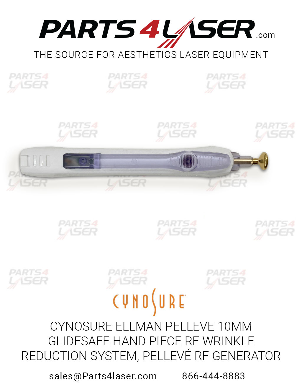 CYNOSURE ELLMAN PELLEVE 10MM GLIDESAFE HAND PIECE RF WRINKLE REDUCTION SYSTEM, PELLEVÉ RF GENERATOR