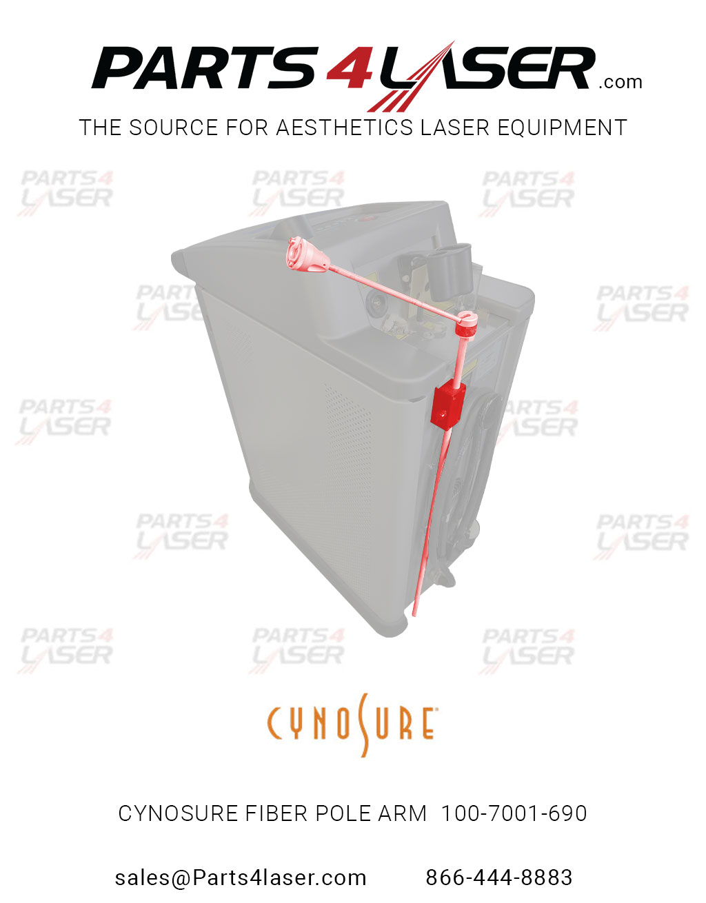 CYNOSURE FIBER POLE ARM ASSEMBLY 100-7001-690 CYFC2737 - Image 2