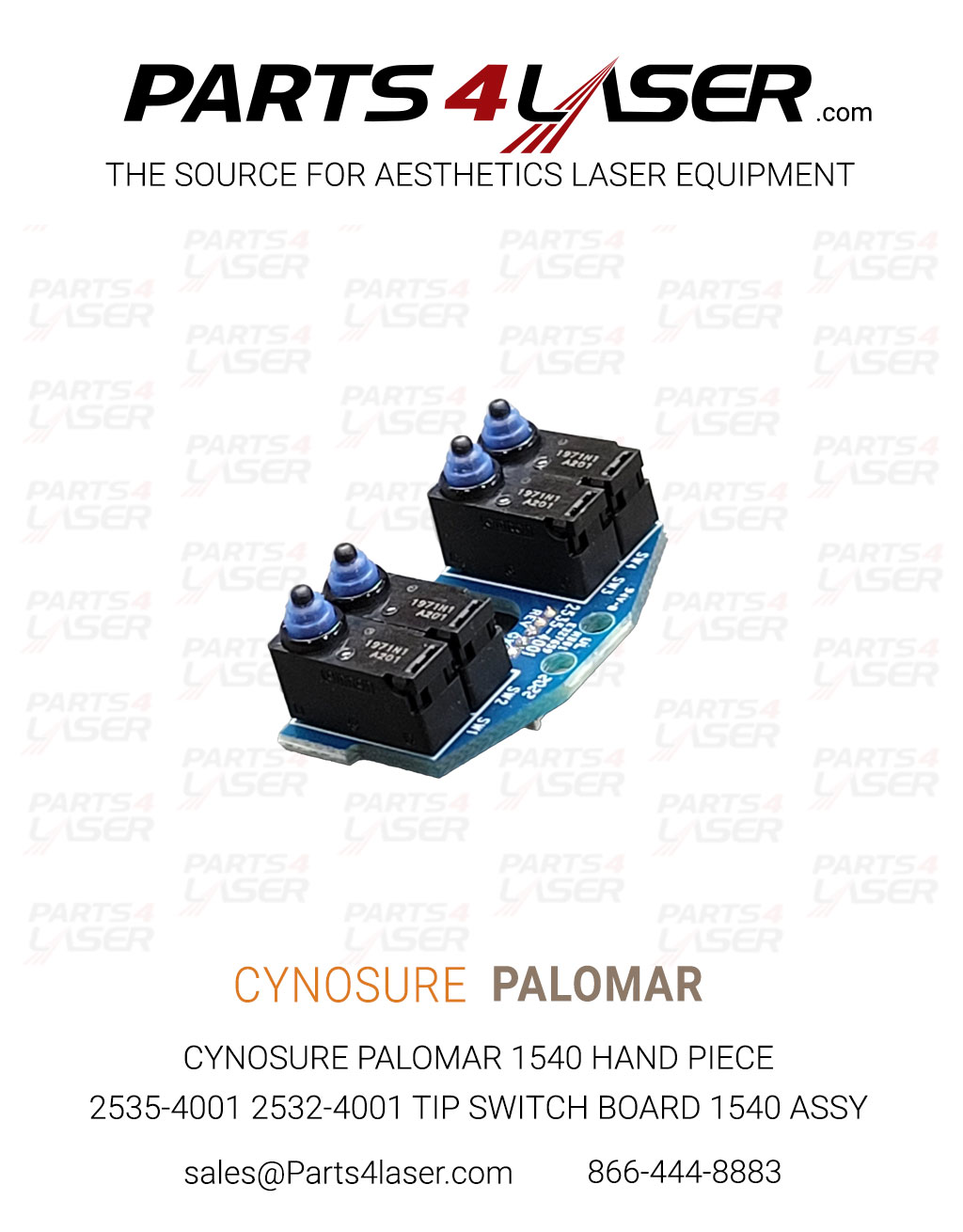 CYNOSURE PALOMAR 1540 HAND PIECE 2535-4001 2532-4001 TIP SWITCH BOARD 1540 ASSY