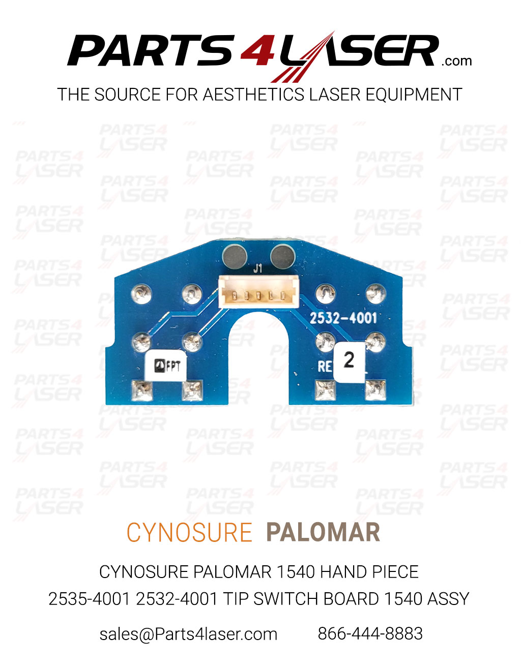 CYNOSURE PALOMAR 1540 HAND PIECE 2535-4001 2532-4001 TIP SWITCH BOARD 1540 ASSY - Image 3