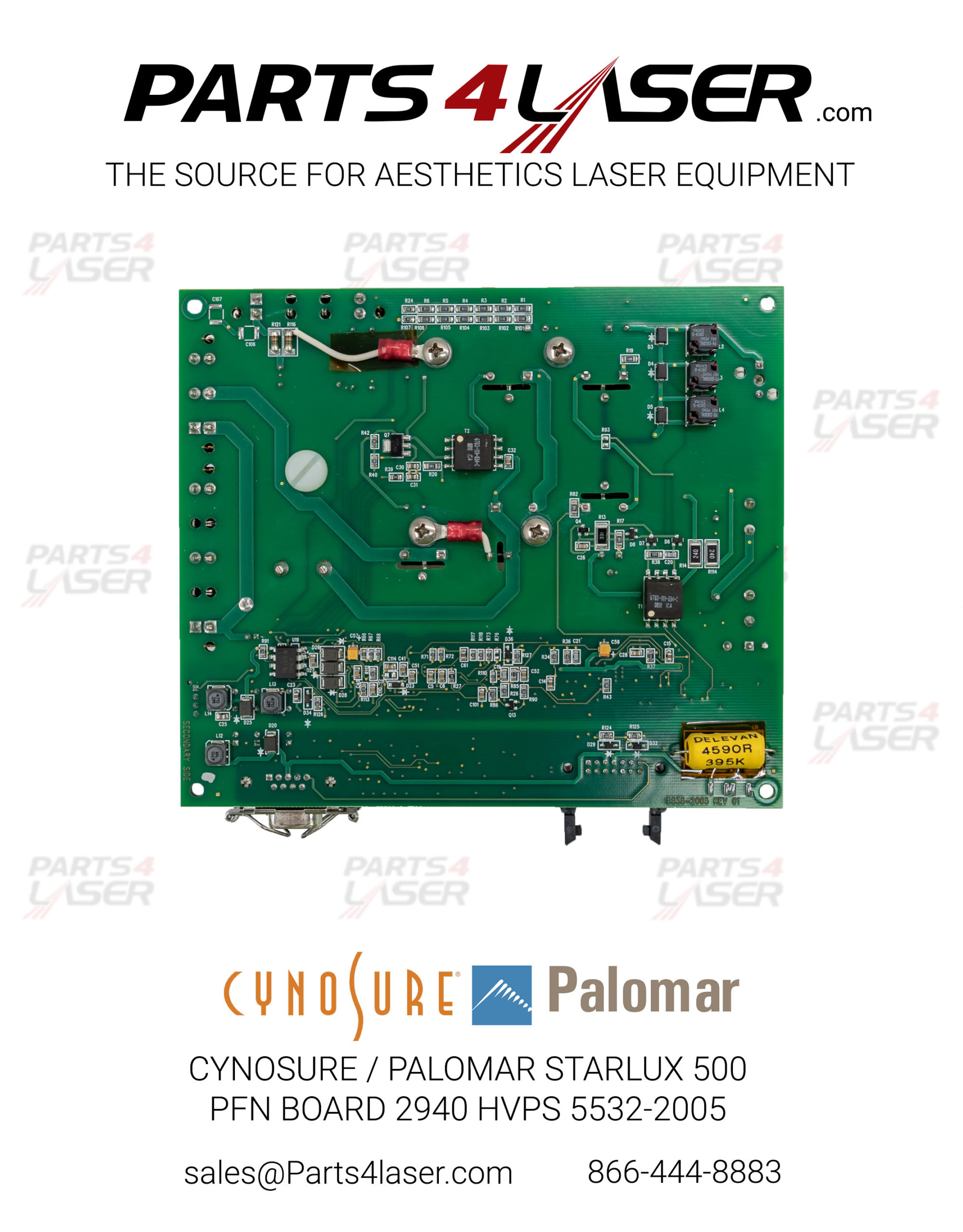 CYNOSURE / PALOMAR STARLUX 500 PFN BOARD 2940 HVPS 5532-2005 - Image 2