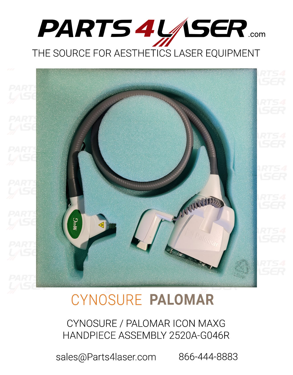 CYNOSURE / PALOMAR ICON MAXG HANDPIECE ASSEMBLY 2520A-G046R